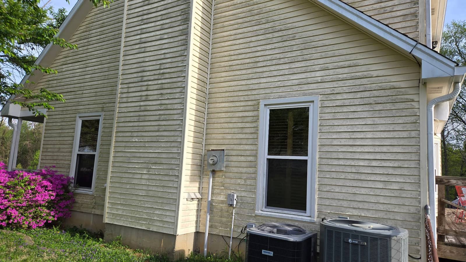 House Washing in Southern Indiana before Elite Exteriors service — House Washing Excellence