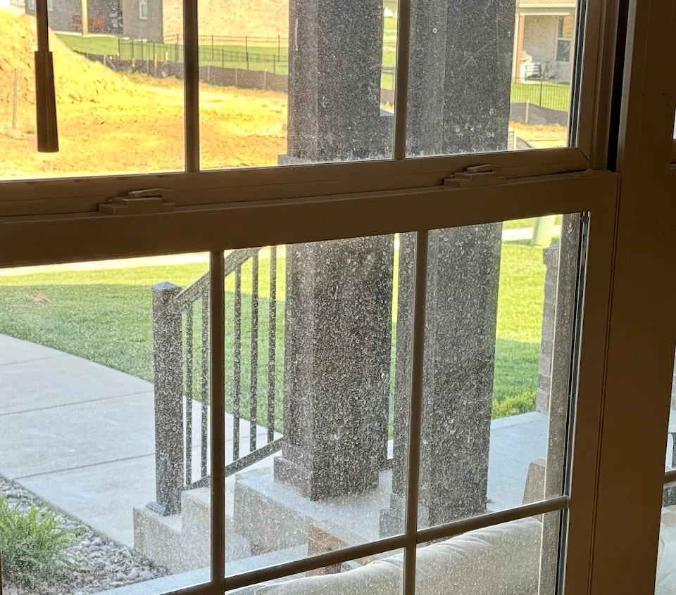 Window Cleaning in Southern Indiana before Elite Exteriors service — Crystal Clear Windows