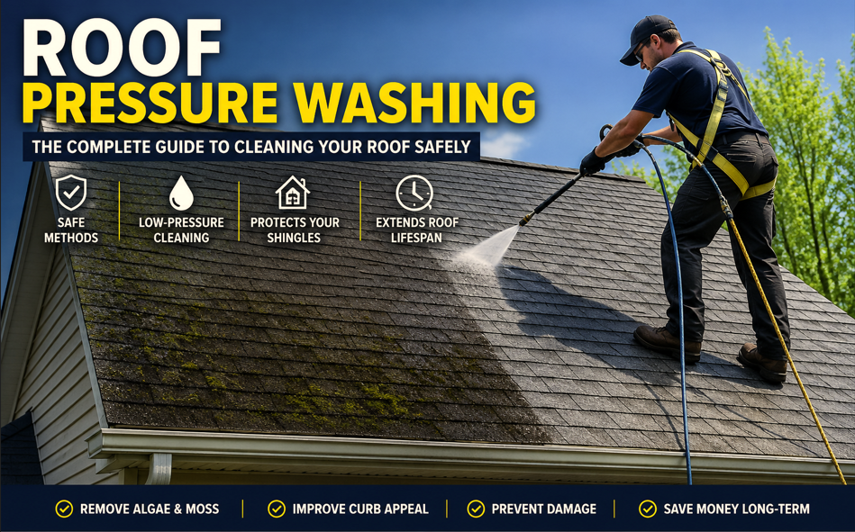 Roof Pressure Washing: The Complete Guide to Cleaning Your Roof Safely